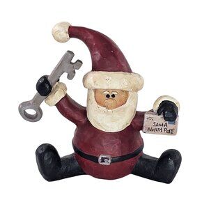 Blossom Bucket Suzi Santa Figurine Holding Key & Letter 2009 Christmas Decor